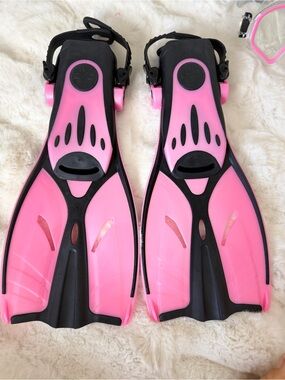 Promate Kids Snorkel Set Pink Fins Mask Snorkel US/ 10-13